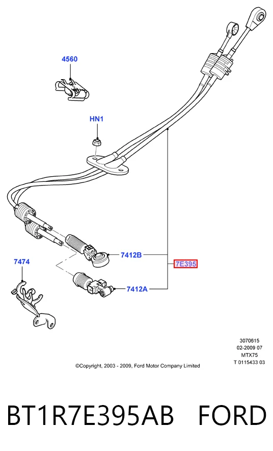 BT1R7E395AB Ford
