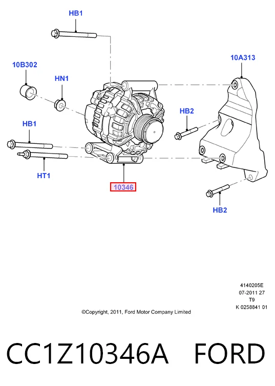 CC1Z10346A Ford Alternator