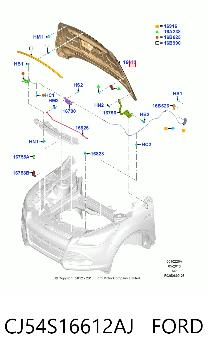  Maska silnika Ford Kuga 2