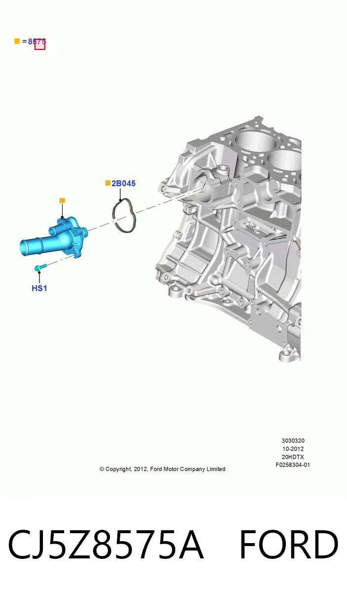 CJ5Z8575A Ford Termostat