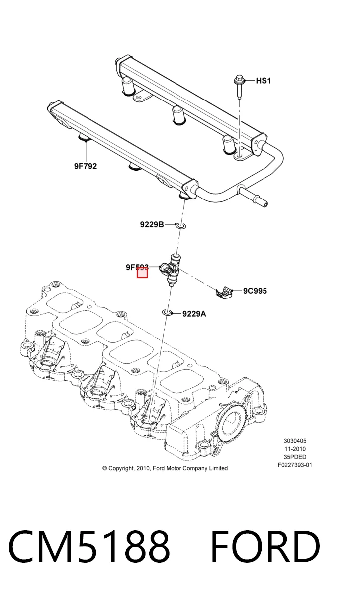Do koszyka Wtryskiwacz paliwa Ford Explorer  U5