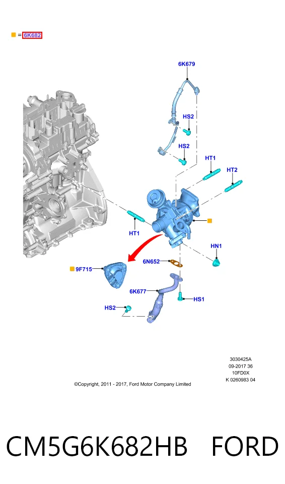 CM5G6K682HB Ford Turbina