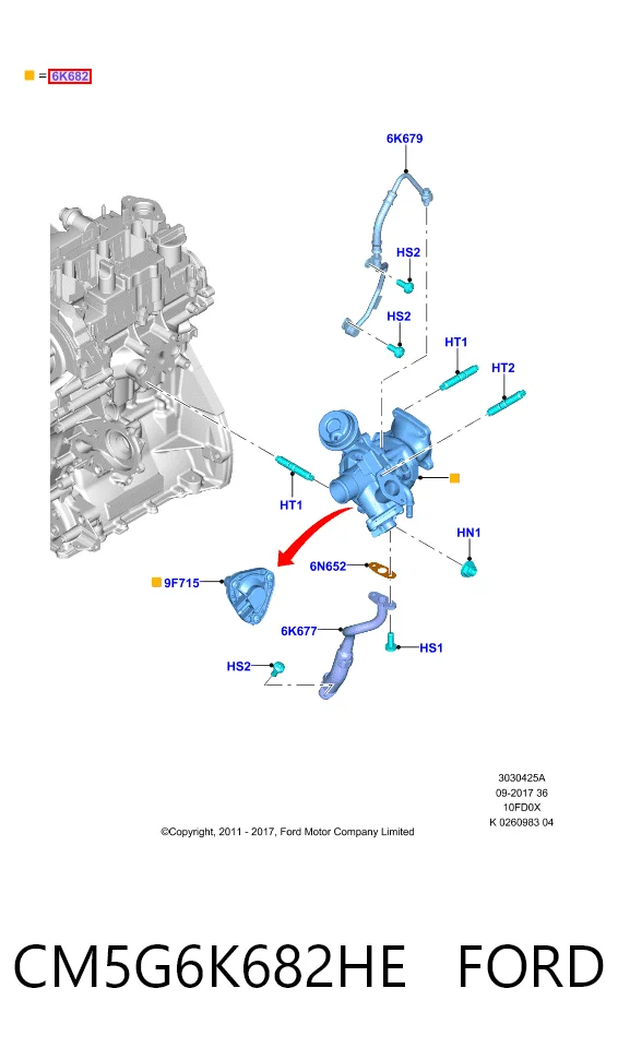 CM5G6K682HE Ford Turbina
