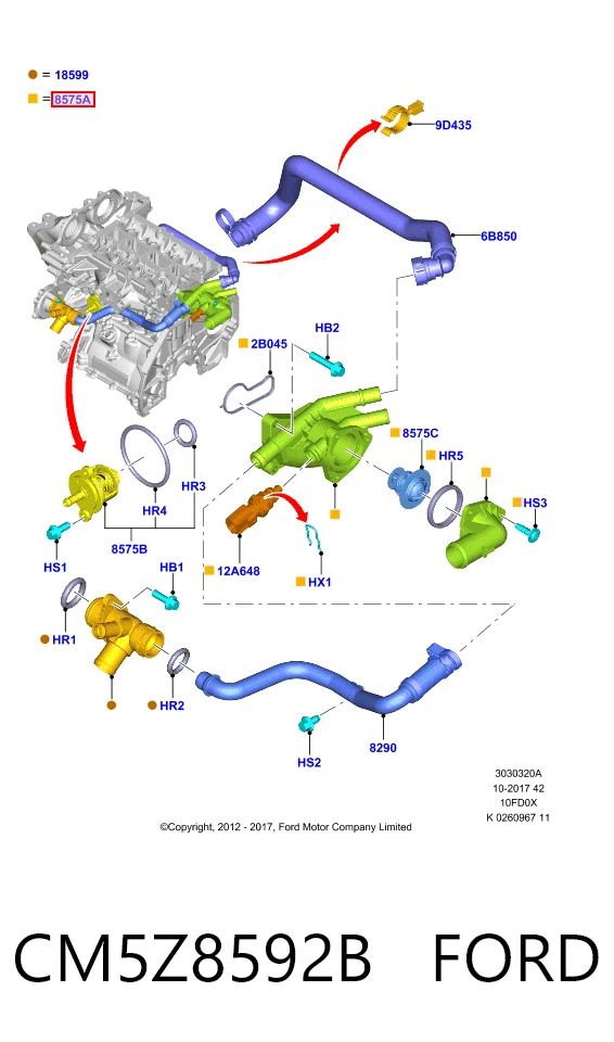 CM5Z8592B Ford Termostat