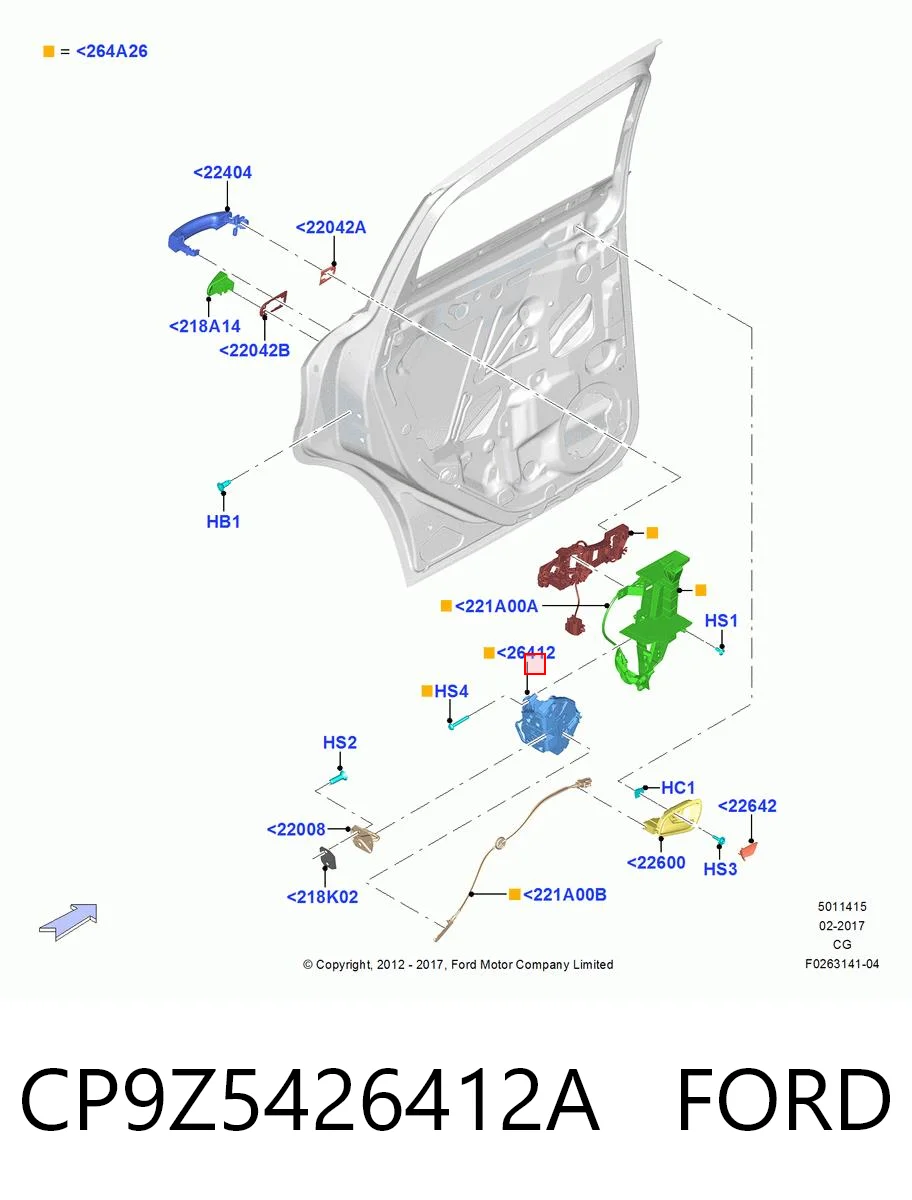 Zamek drzwi tylnych prawych do Ford Escape II DM2