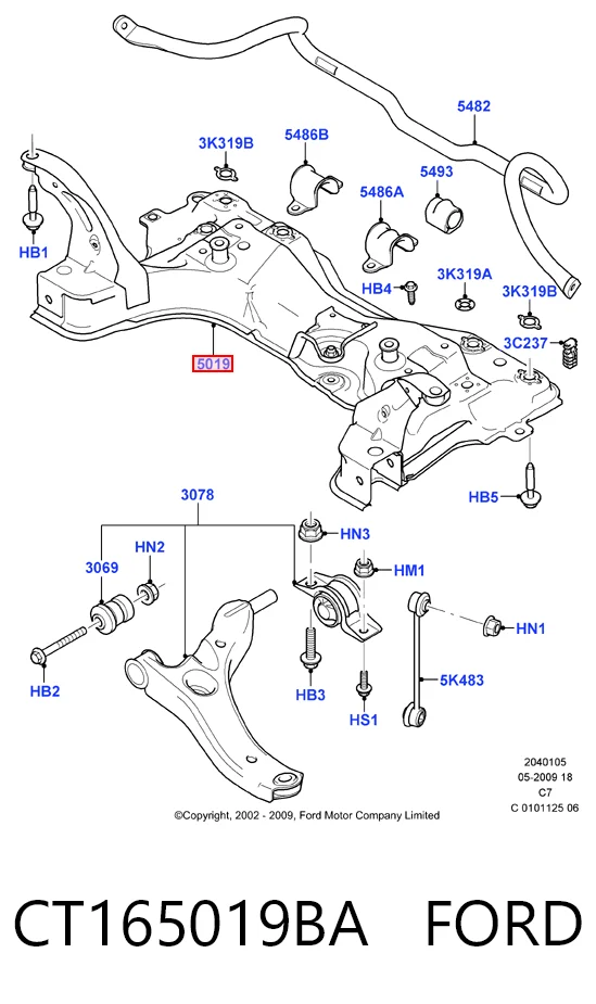 Korpus osi przedniej do Ford Connect  TC7