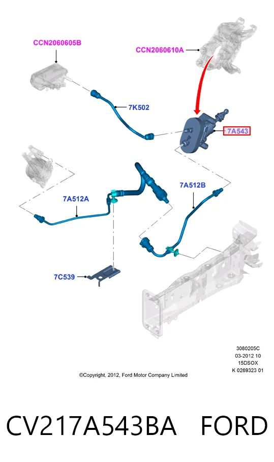 Cylinder sprzęgła główny do Ford Fiesta Mk6 CB1