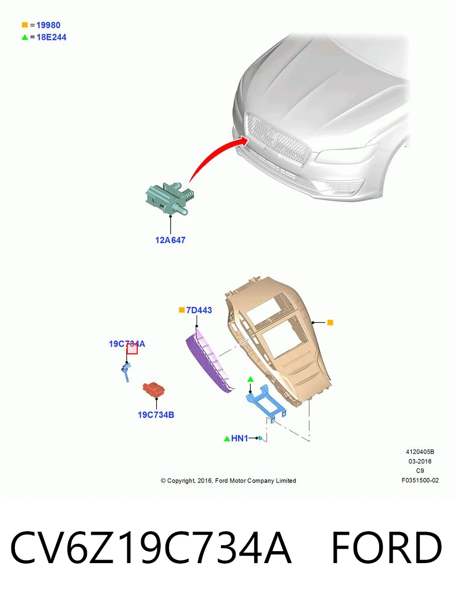 Czujnik temperatury wewnętrznej do Ford Fusion  CD