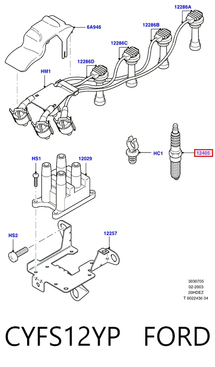 CYFS12YP Ford Świeca zapłonowa