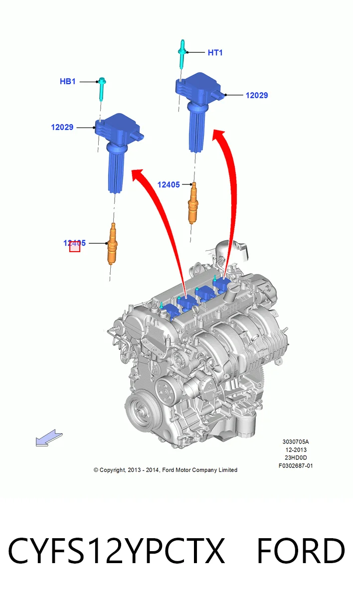 CYFS12YPCTX Ford Świeca zapłonowa