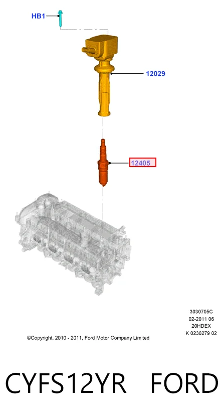 CYFS12YR Ford Świeca zapłonowa