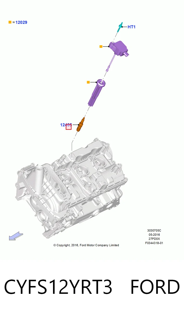 CYFS12YRT3 Ford Świeca zapłonowa