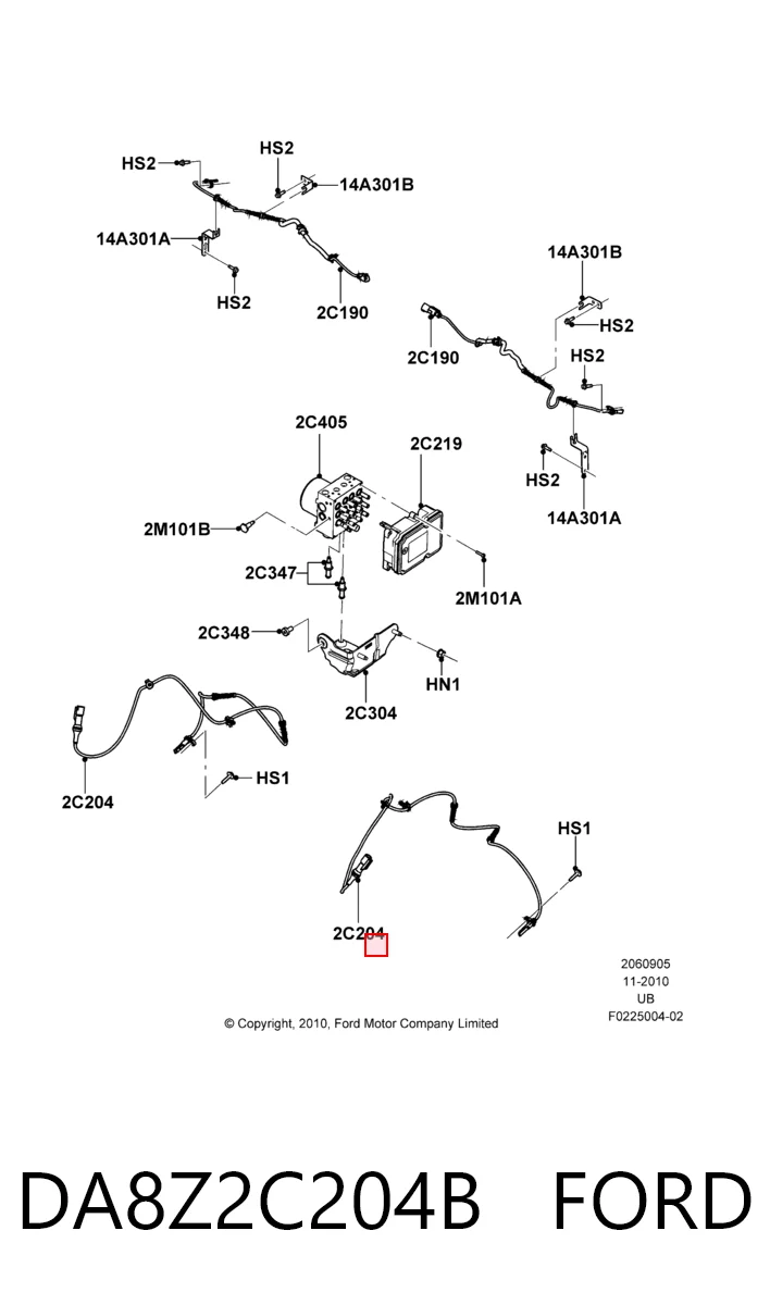 Czujnik ABS przedni Ford Explorer SUV (U5) (2011 - 2019) cena, od 78,43 USD
