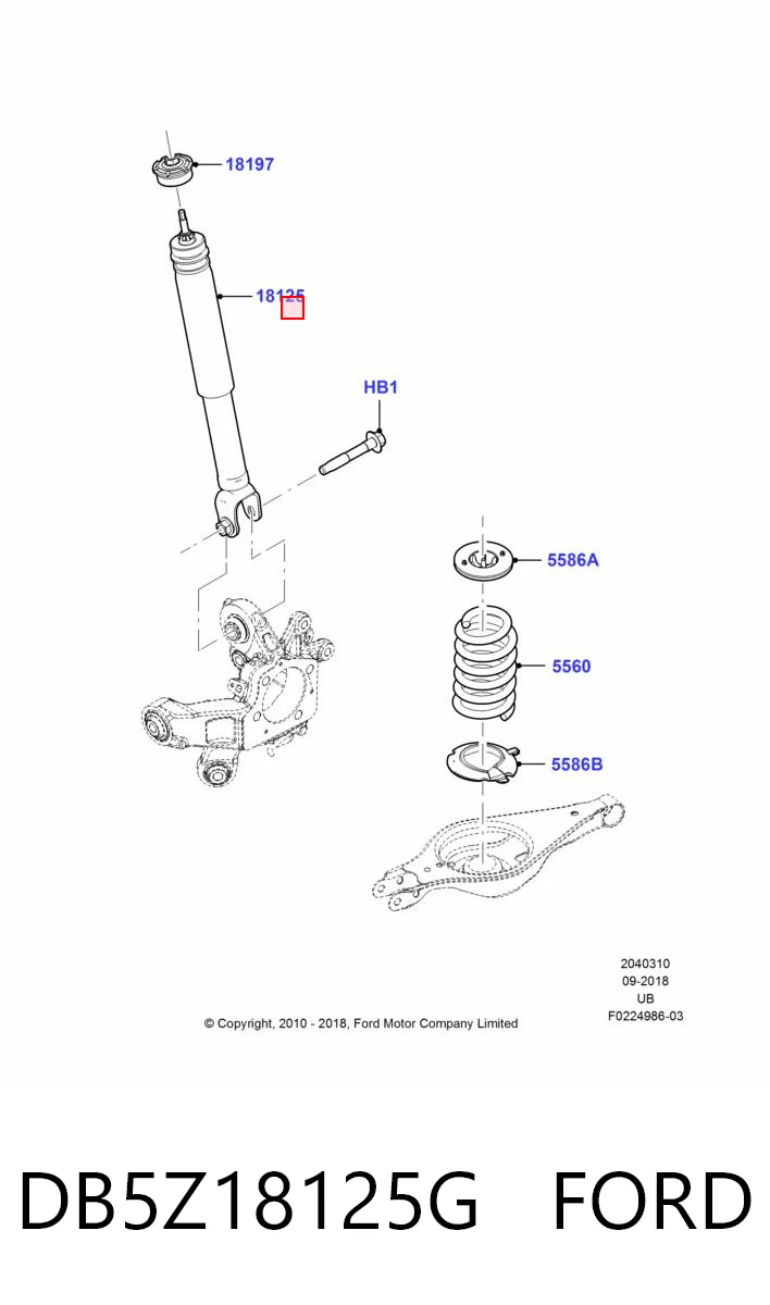 Amortyzator tylny Ford DB5Z18125G cena, od 17,83 USD