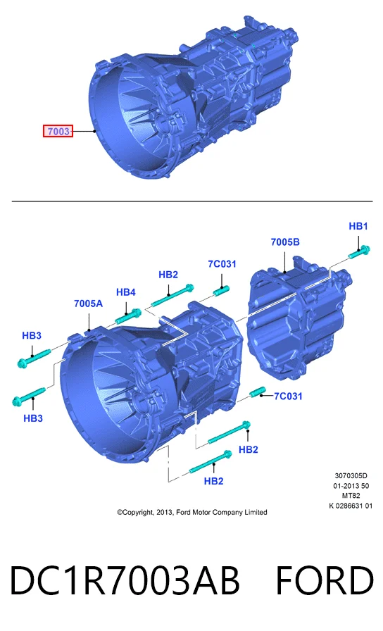 Mechaniczna skrzynia biegów w komplecie do Ford Transit VII V363