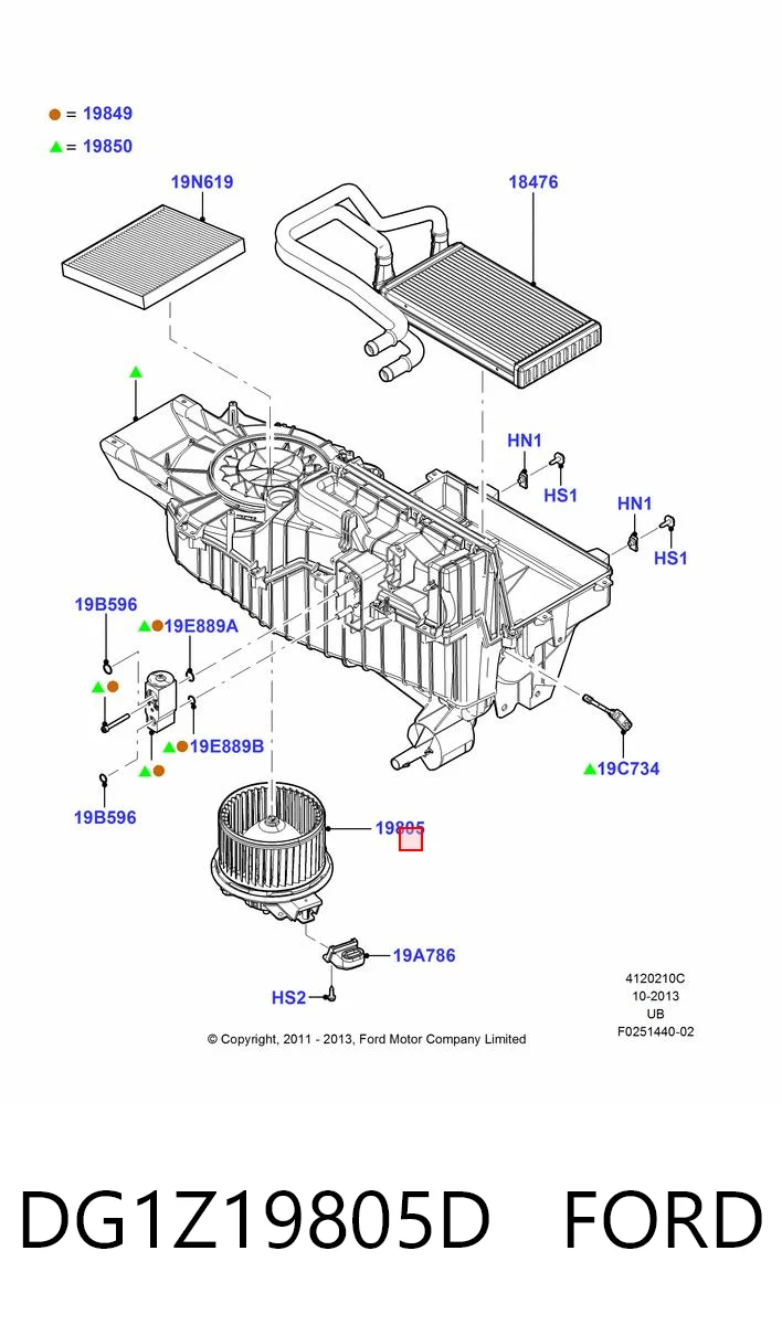Silniczek wentylatora nagrzewnicy (ogrzewacza wnętrza) do Ford Explorer  U5