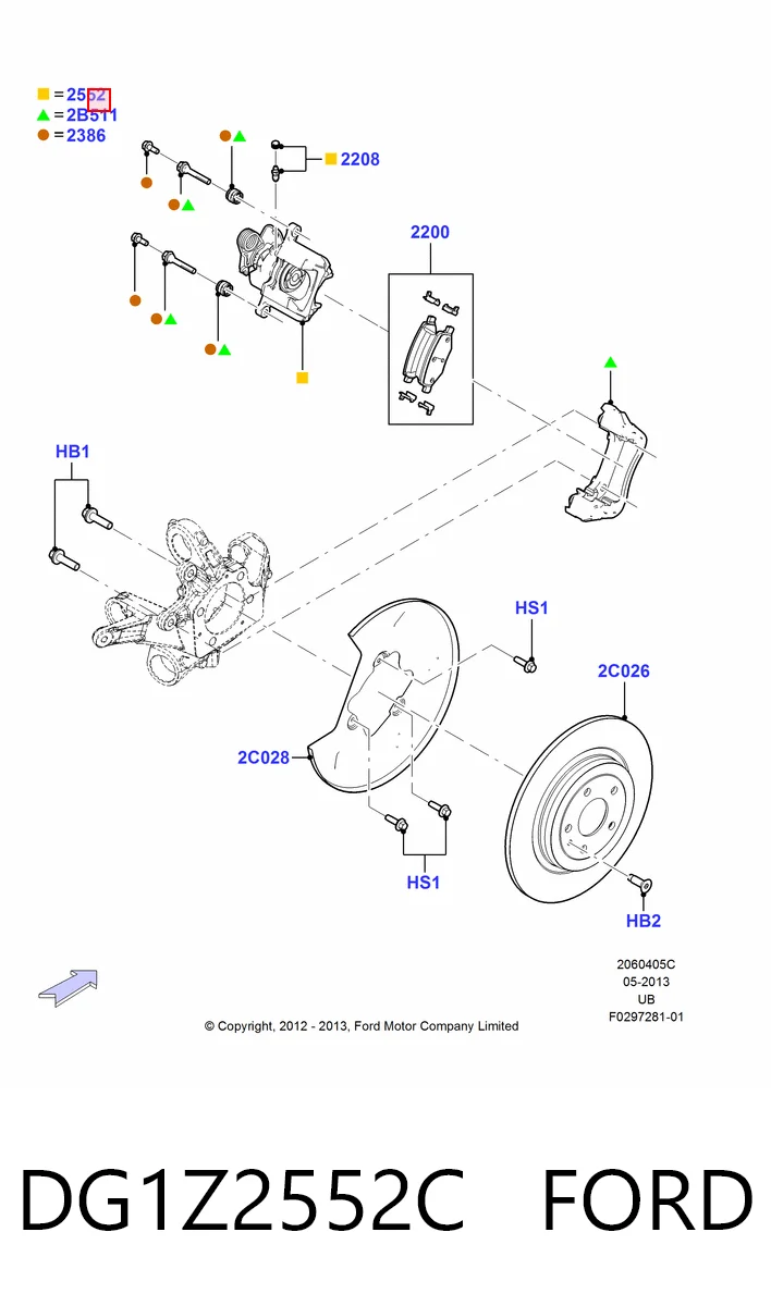  Zacisk hamulcowy tylny prawy Ford Explorer 