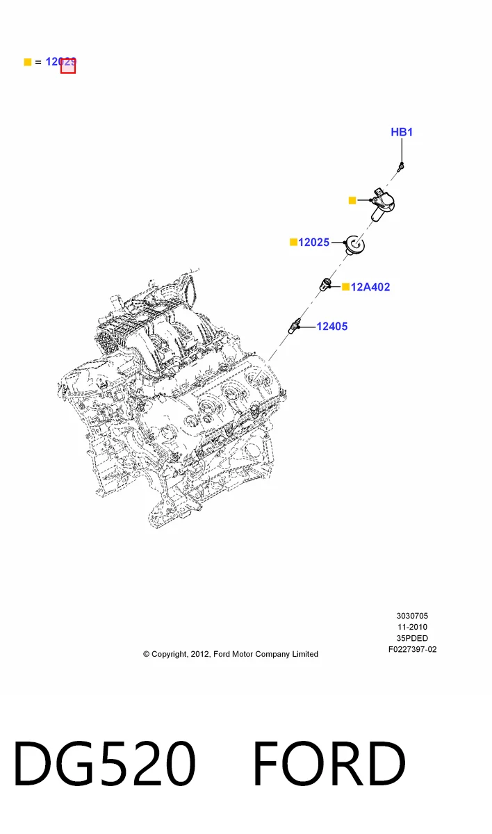 DG520 Ford Cewka zapłonowa