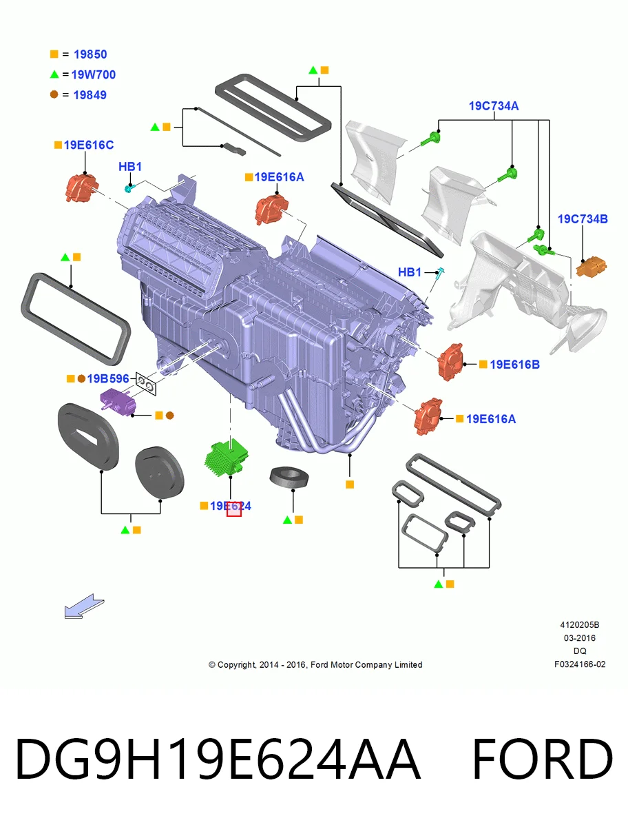DG9H19E624AA Ford Rezystor wentylatora nagrzewnicy (ogrzewacza kabiny)