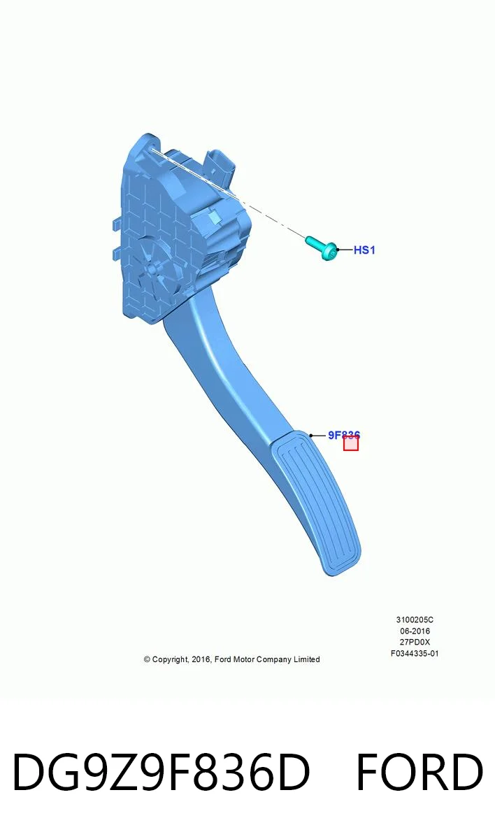 Pedał przyspieszenia (gazu) Ford Fusion sedana (CD) (2012 - 2022) cena, od 74,66 USD