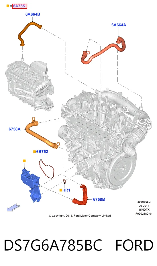  Separator oleju układu wentylacji kadłuda (bloku silnika)  Ford Focus 4