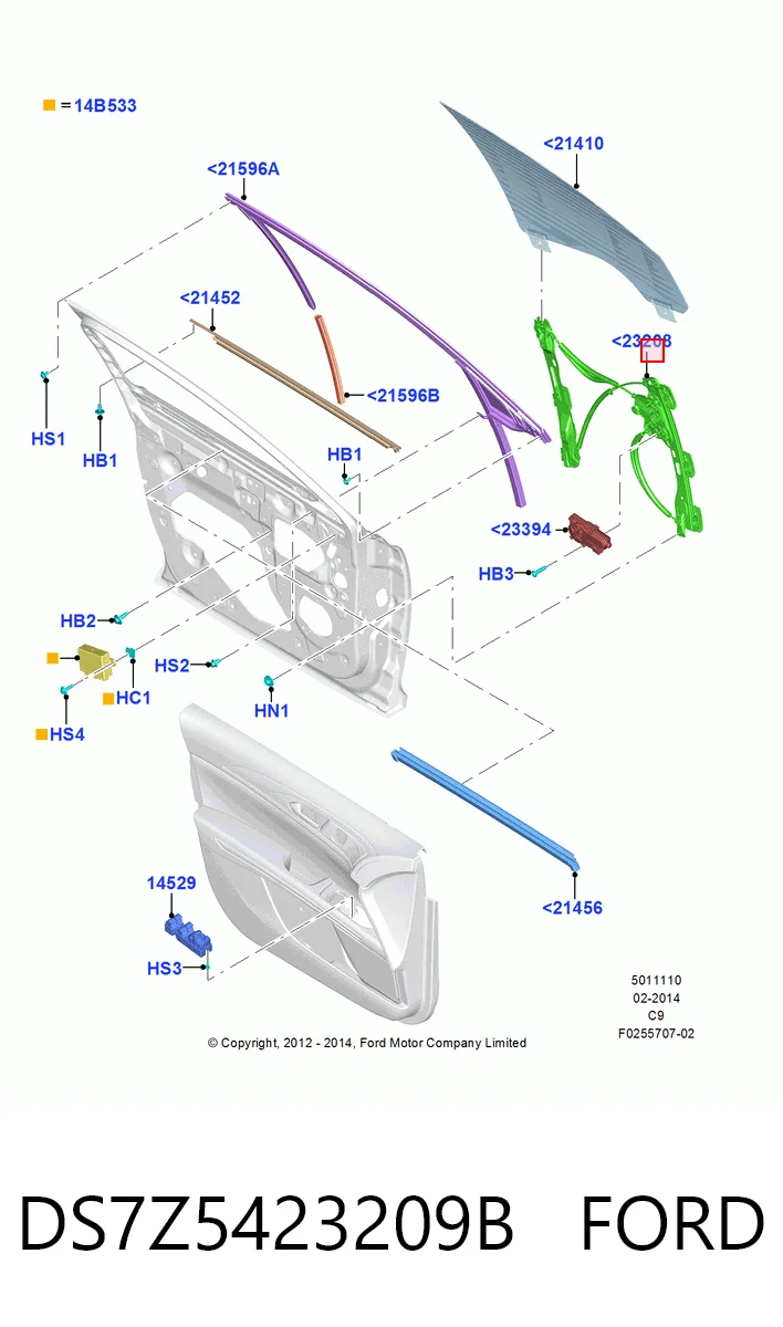 Do koszyka Mechanizm podnoszenia szyby drzwi przednich lewych Ford Fusion  CD