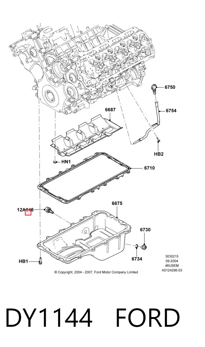 DY1144 Ford Czujnik temperatury płynu chłodzącego