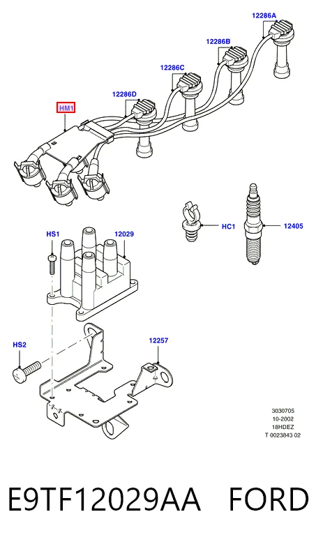 E9TF12029AA Ford Cewka zapłonowa