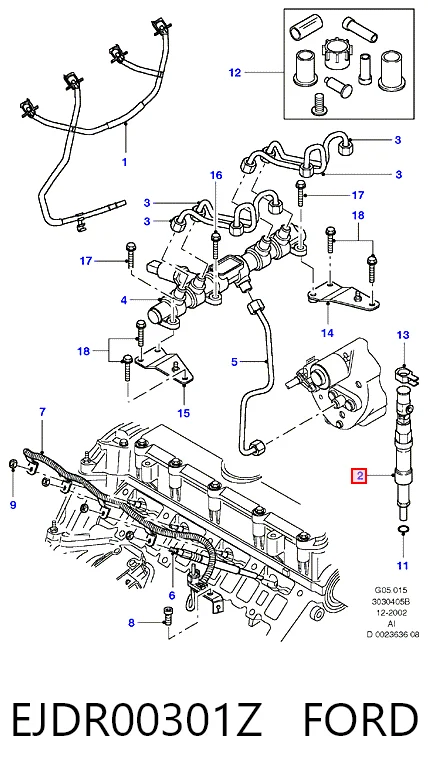 EJDR00301Z Ford Wtryskiwacz paliwa