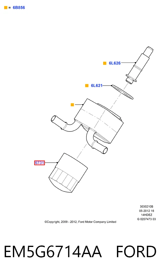 EM5G6714AA Ford Filtr oleju