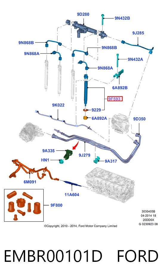 EMBR00101D Ford Wtryskiwacz paliwa
