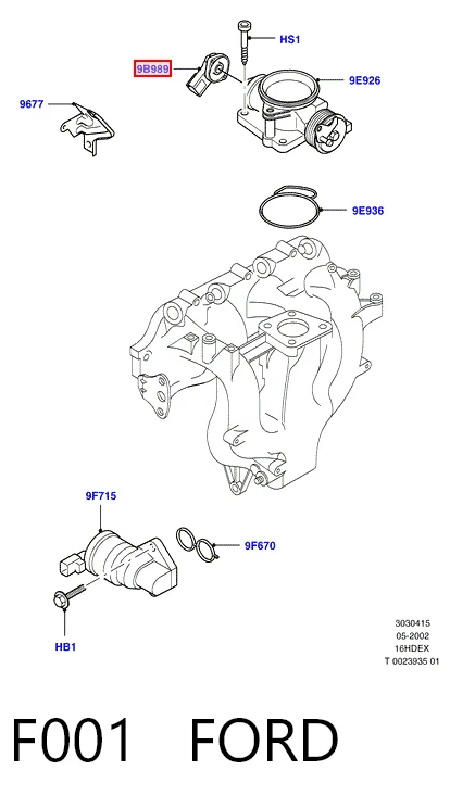 F001 Ford Czujnik położenia przepustnicy (potencjometr)