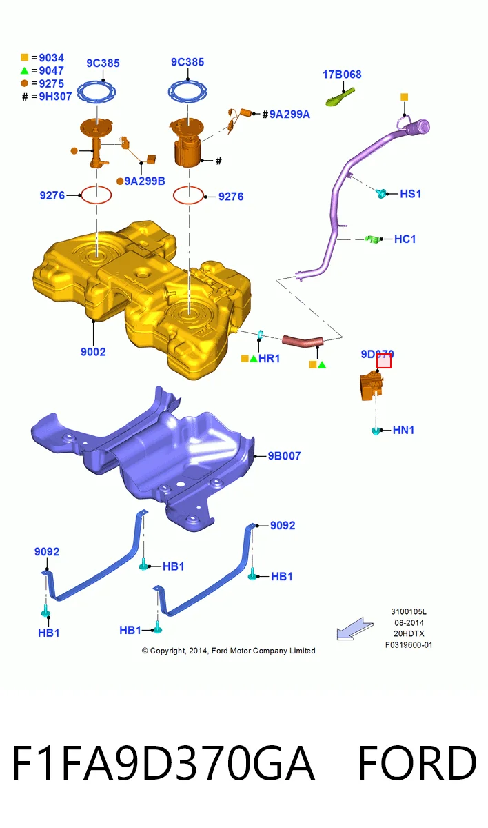 F1FA9D370GA Ford Sterownik pompy paliwa