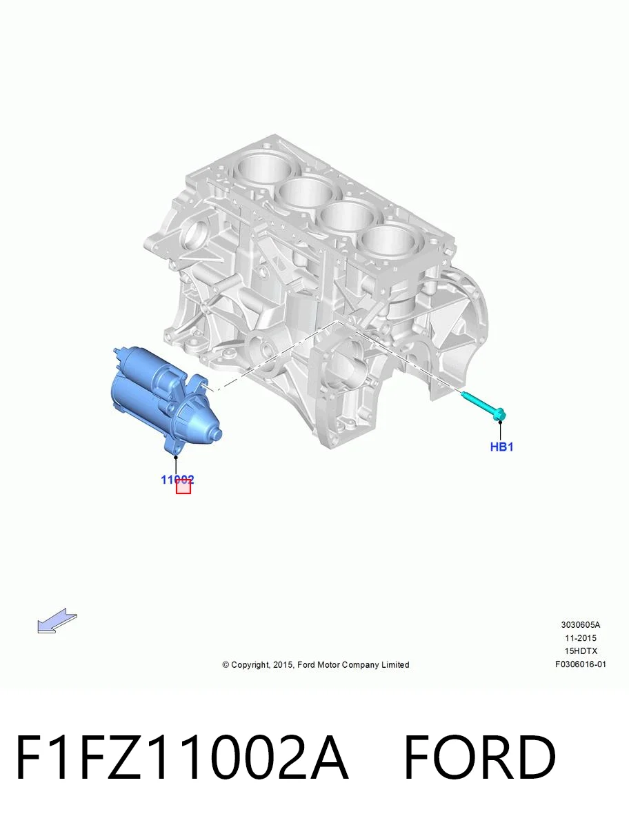 F1FZ11002A Ford Elektromagnes rozrusznika