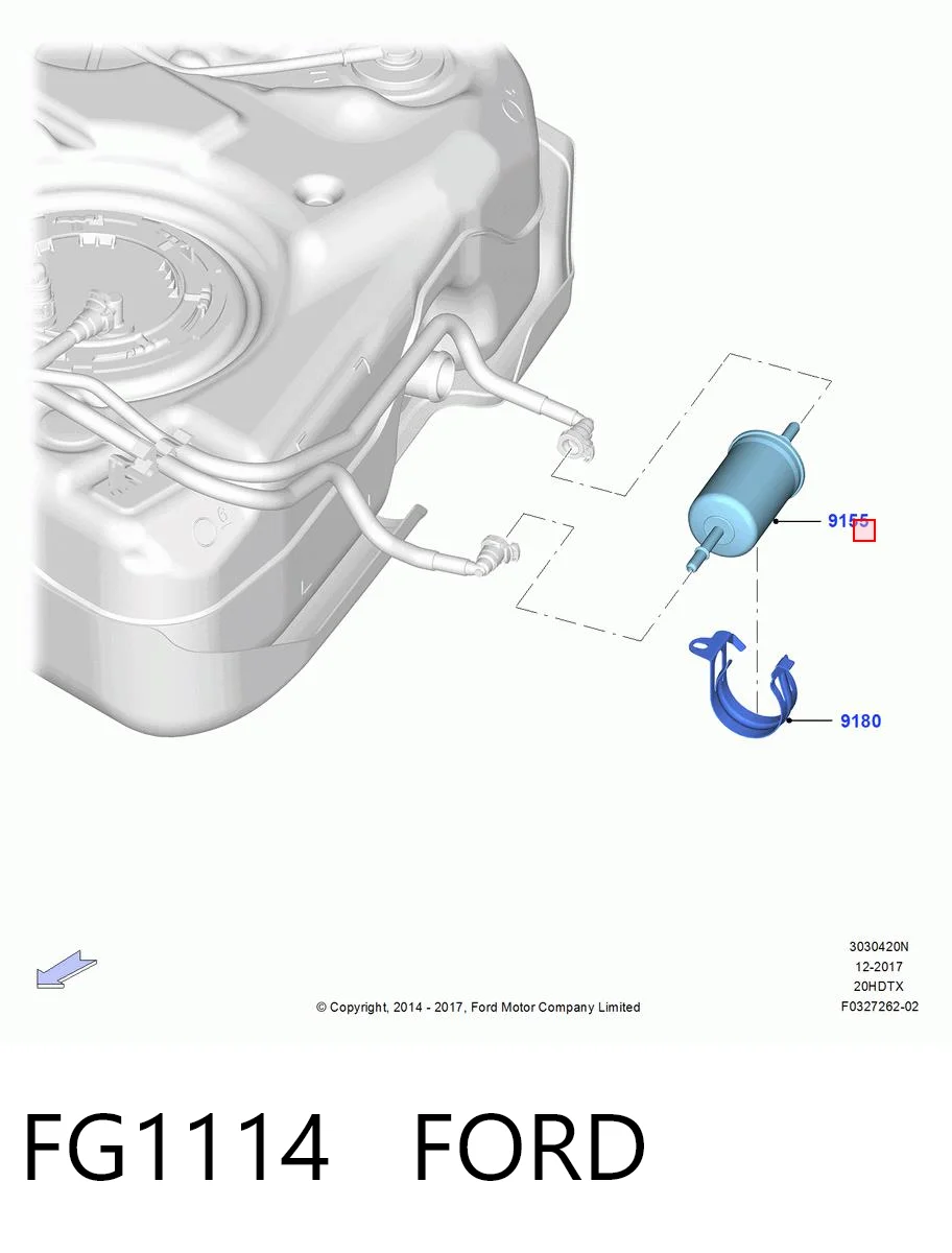 FG1114 Ford Filtr paliwa