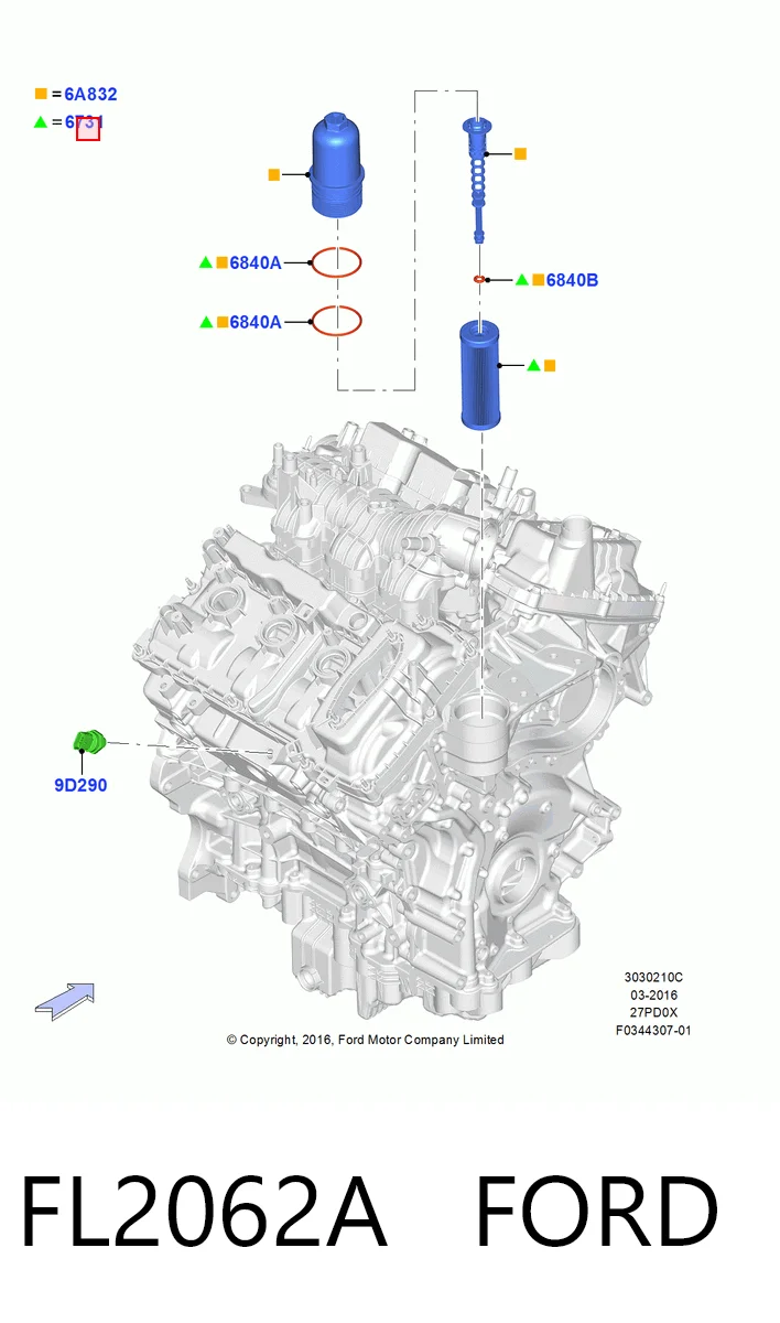 FL2062A Ford Filtr oleju