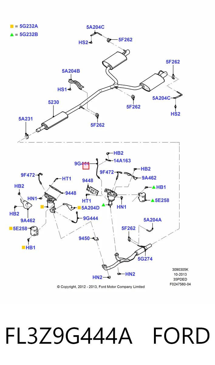 Sonda lambda, czujnik tlenu Ford Explorer SUV (U5) (2011 - 2019) cena, od 40,00 USD