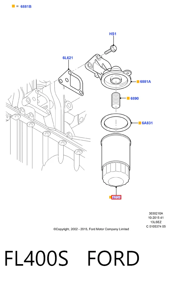 FL400S Ford Filtr oleju