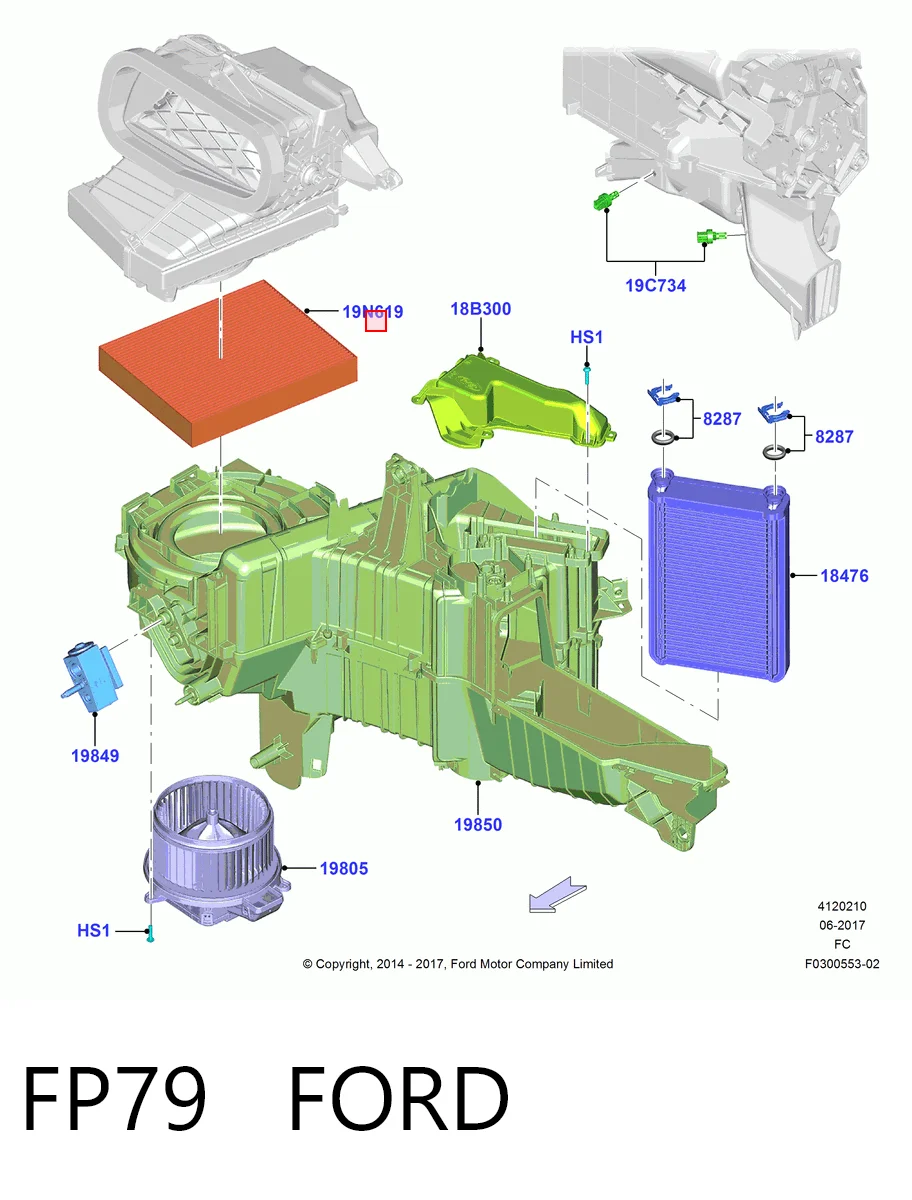 FP79 Ford Filtr kabiny