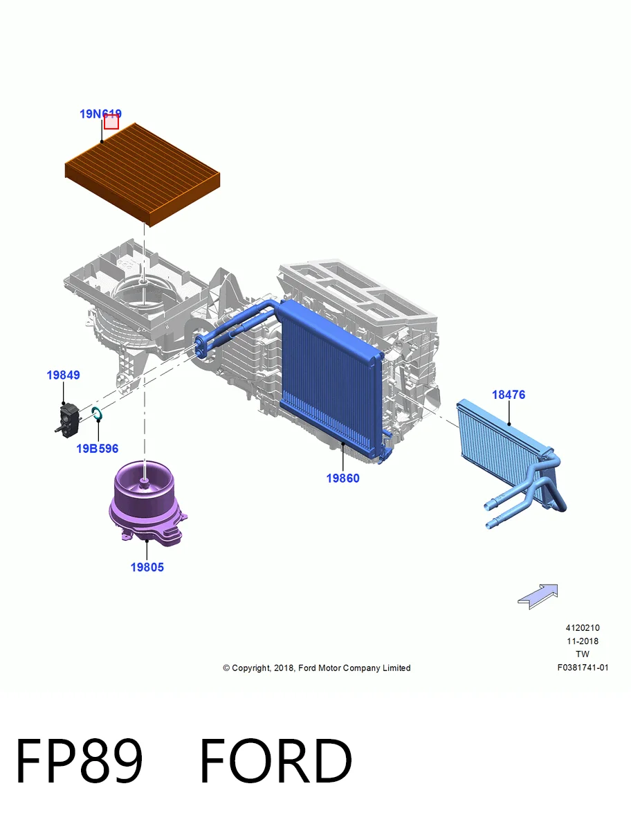 FP89 Ford Filtr kabiny