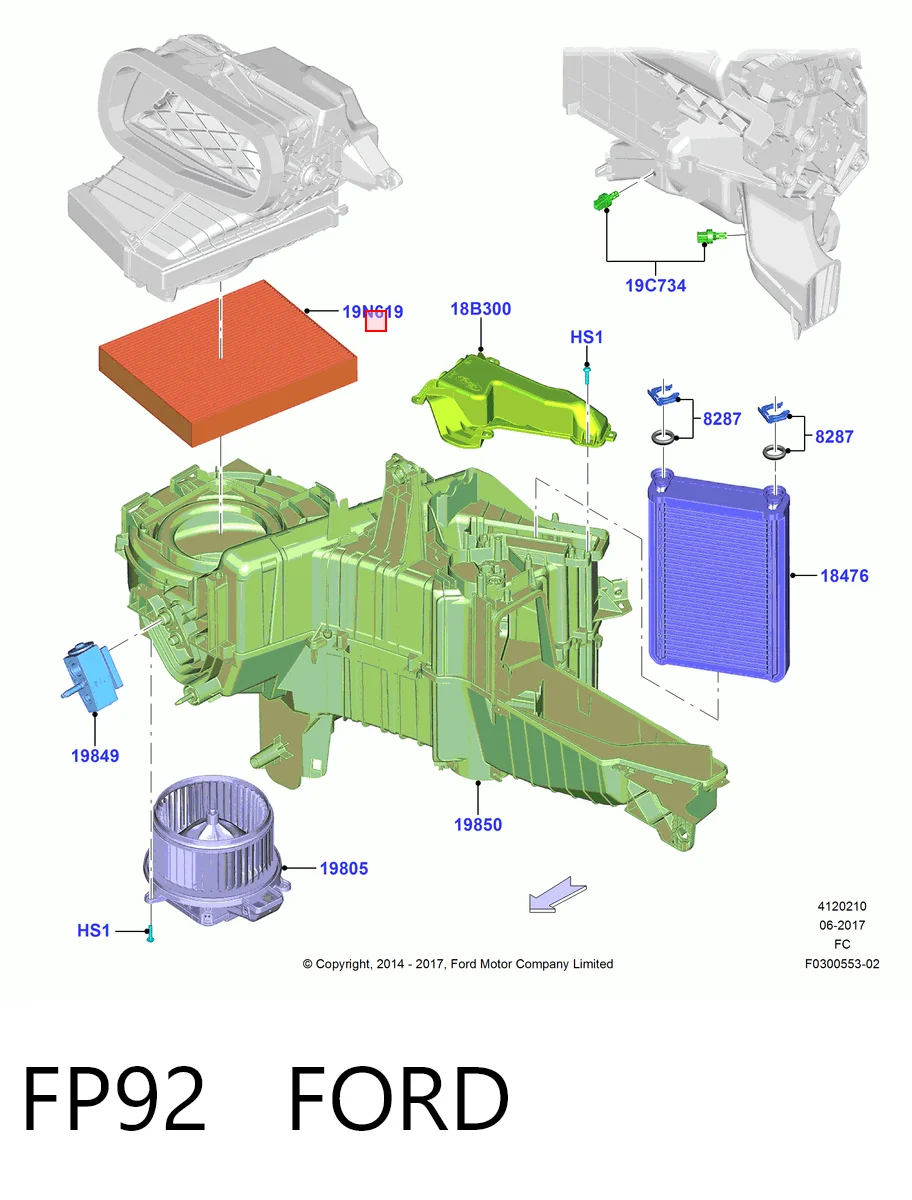 FP92 Ford Filtr kabiny