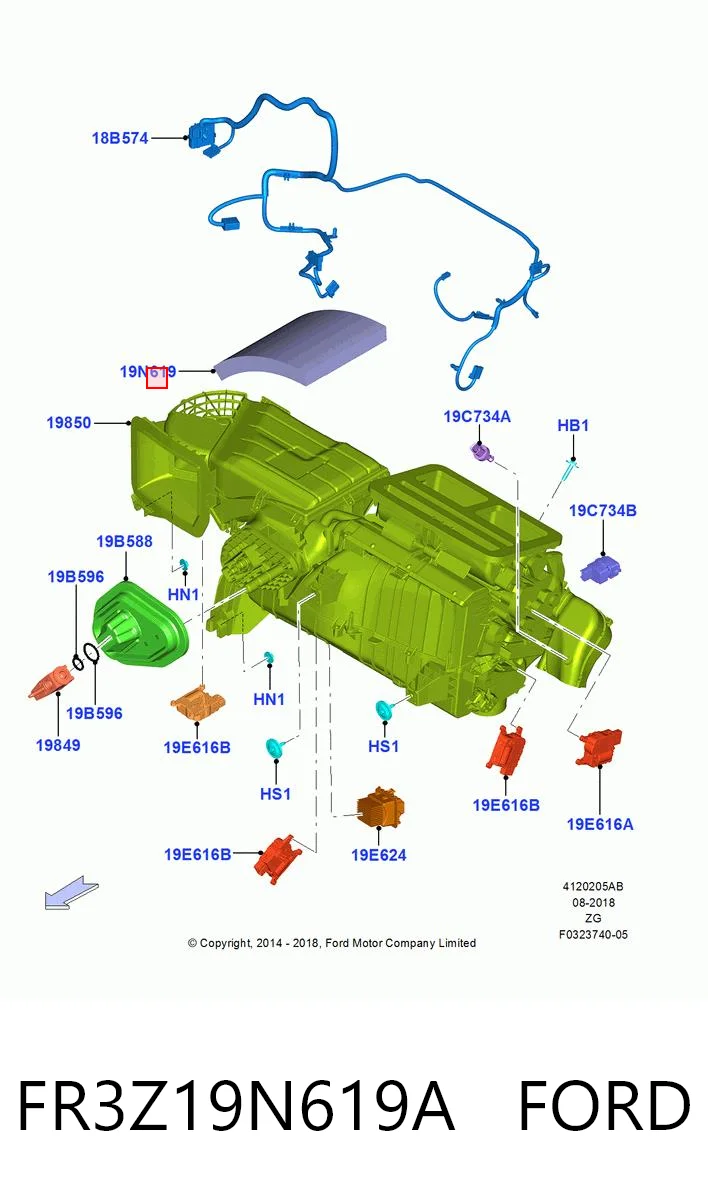FR3Z19N619A Ford Filtr kabiny