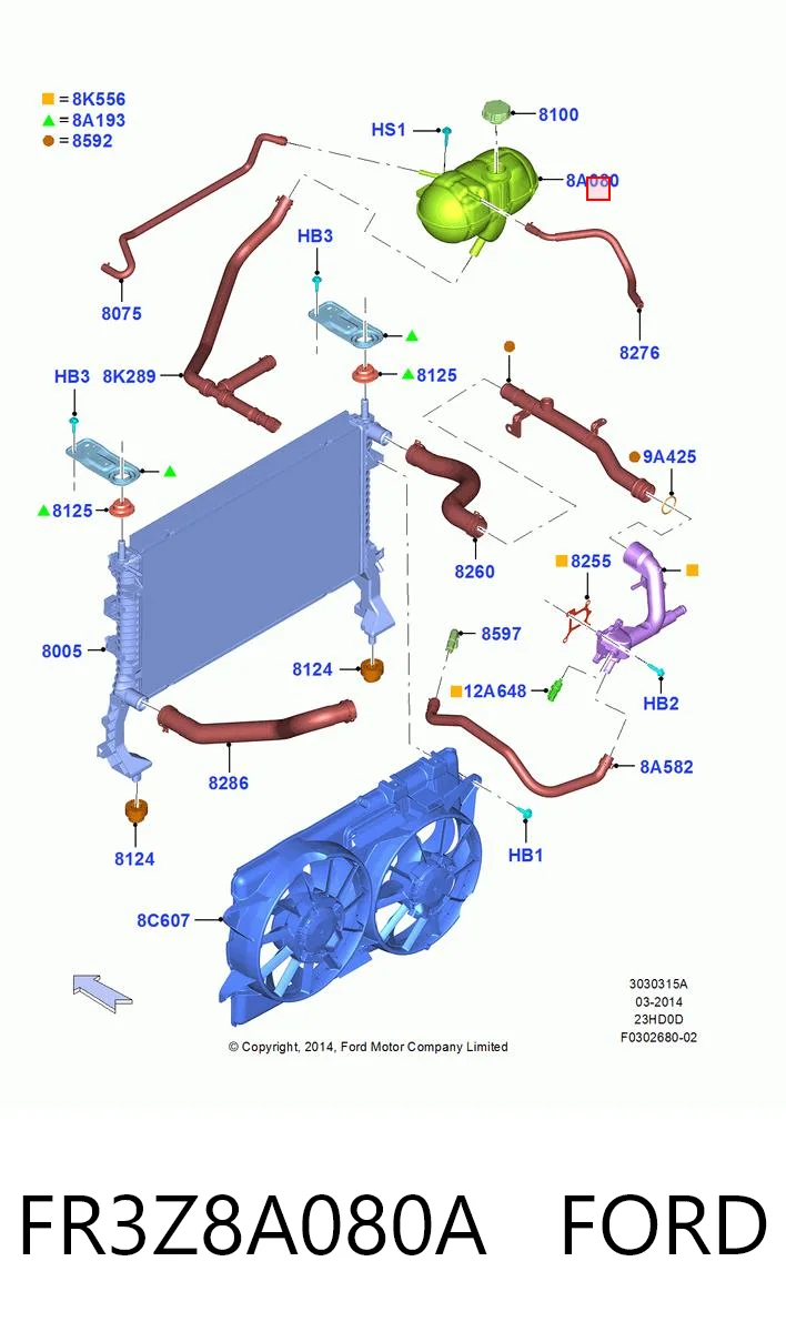 Zbiorniczek wyrównawczy układu chłodzenia do Ford Mustang VI ZG