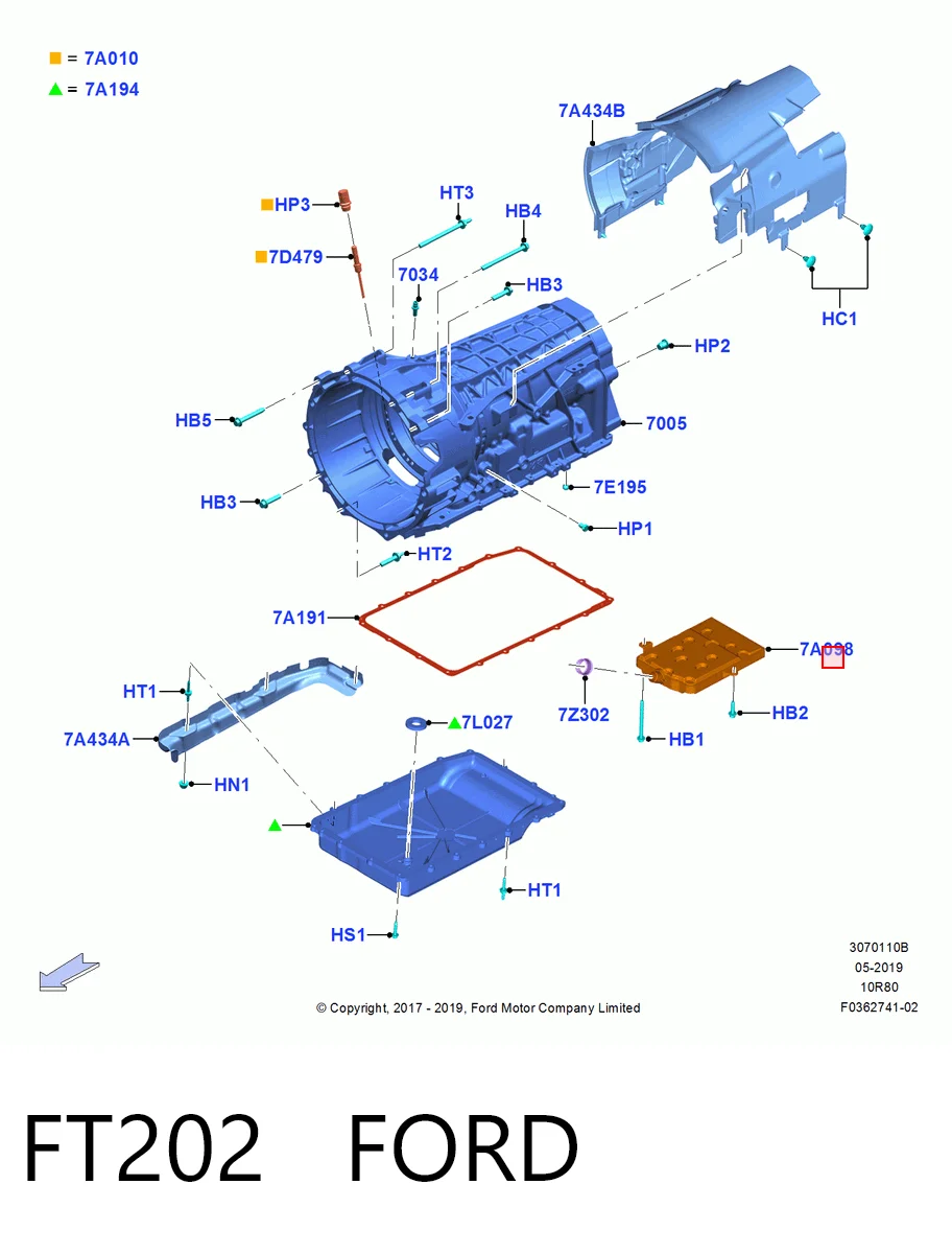 FT202 Ford Filtr automatycznej skrzyni biegów