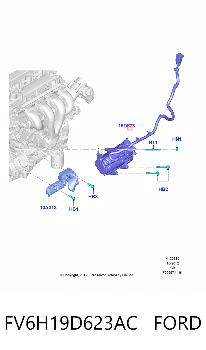 FV6H19D623AC Ford Sprężarka klimatyzacji