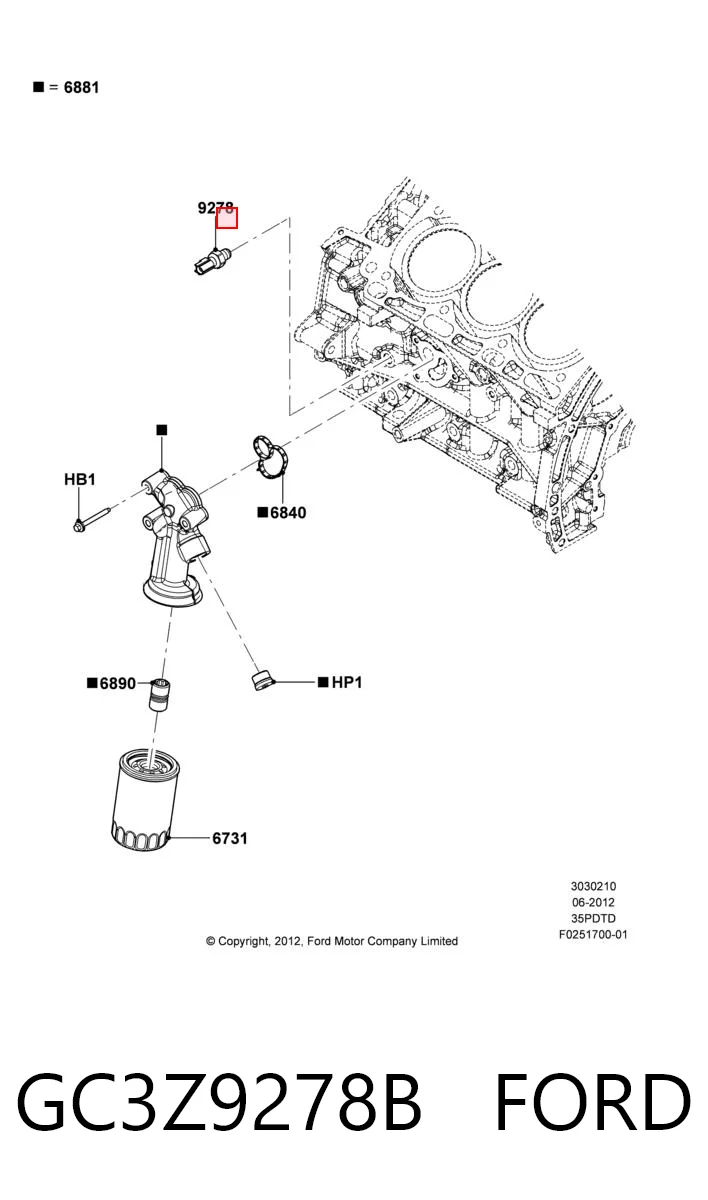 Czujnik ciśnienia oleju Ford Escape SUV (2001 - 2007) cena, od 10,84 USD