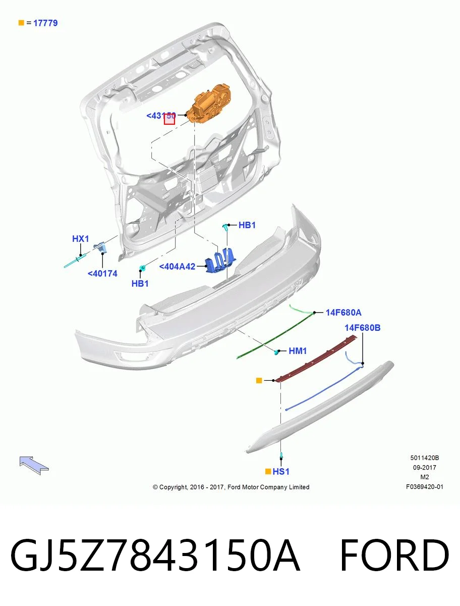 Zamek klapy bagażnika (3/5 drzwi tylnych) do Ford Escape II DM2