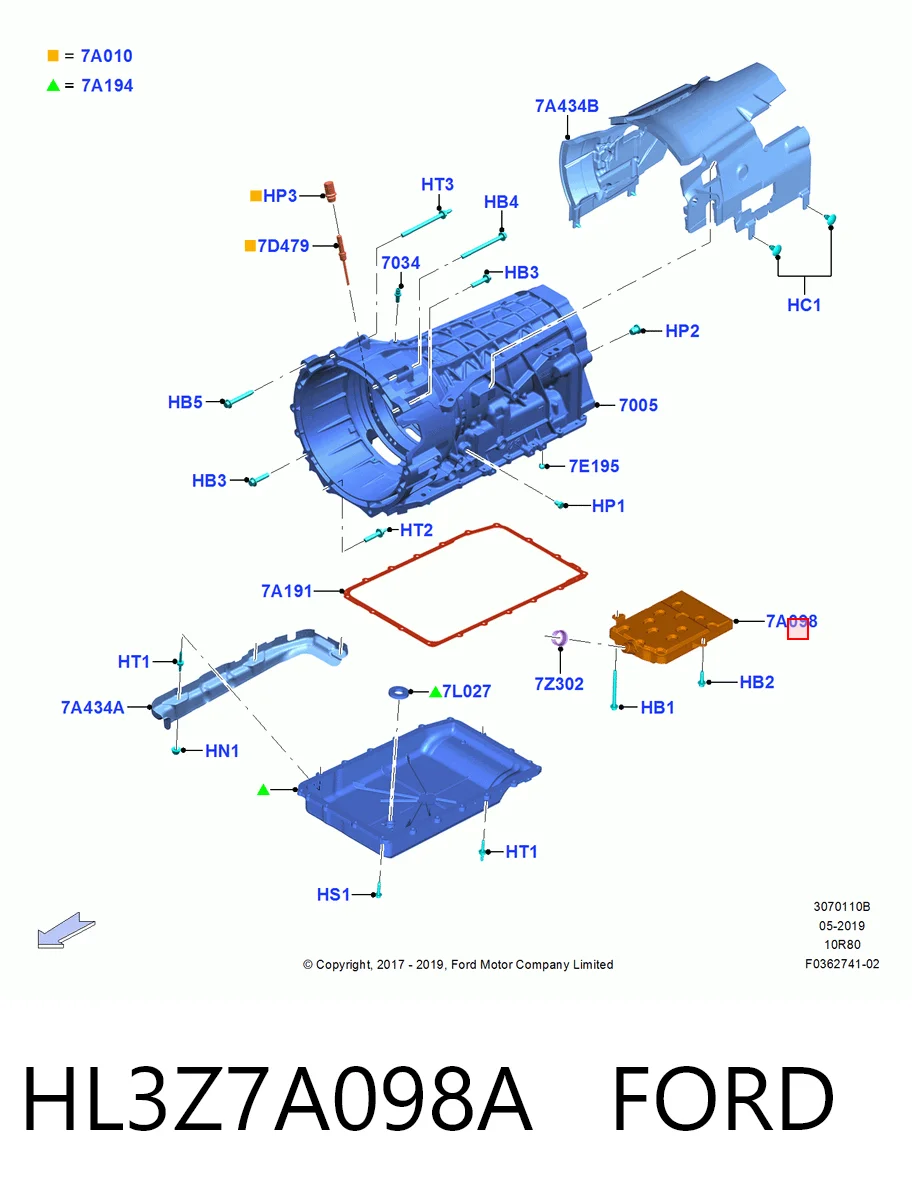 HL3Z7A098A Ford Filtr automatycznej skrzyni biegów