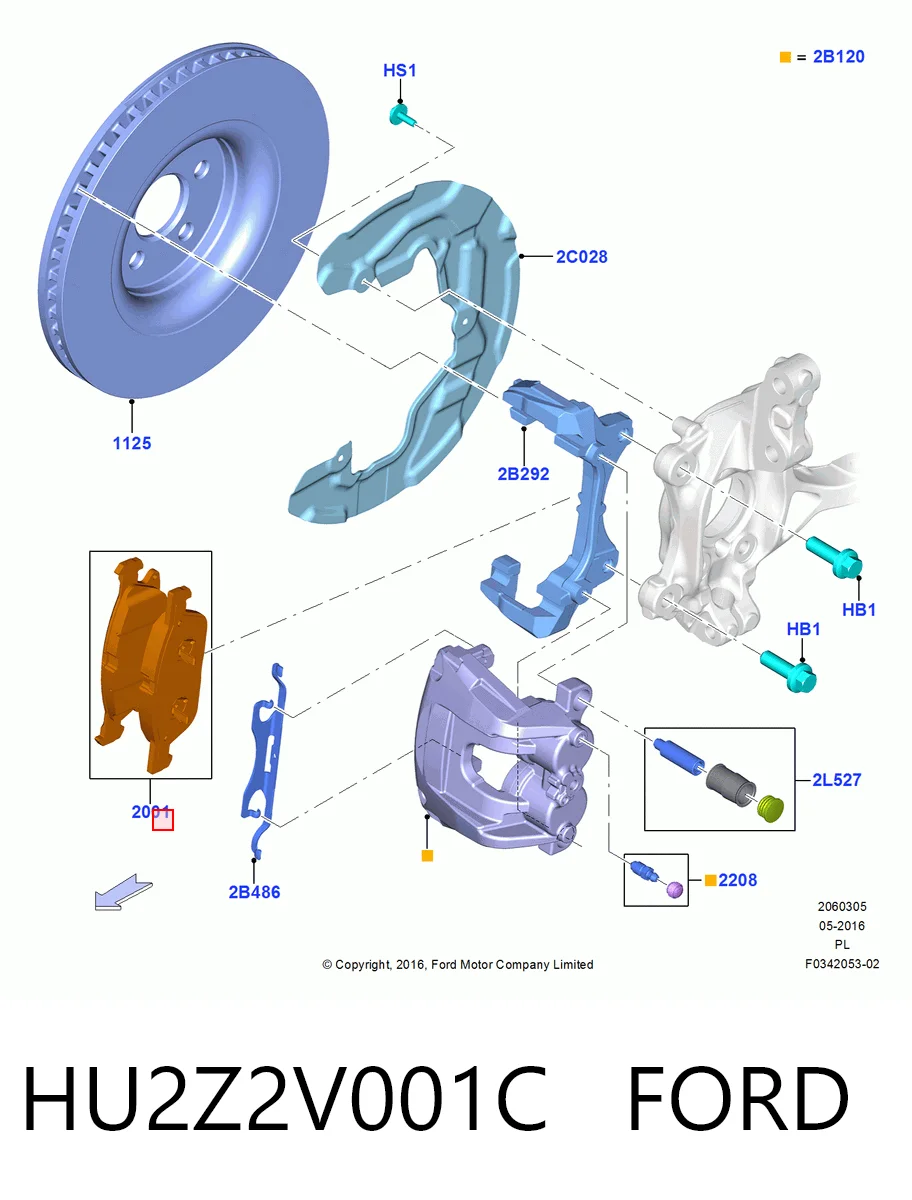 HU2Z2V001C Ford