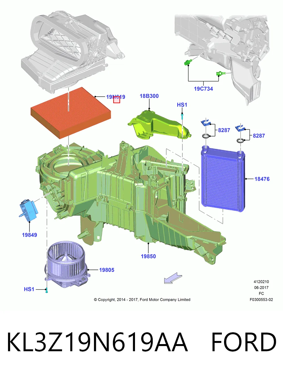 KL3Z19N619AA Ford Filtr kabiny